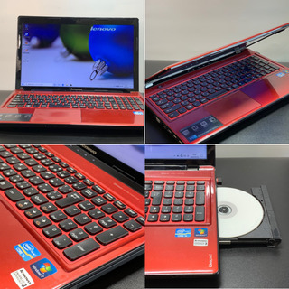 赤く美しいLenovo/Core i5/メモリ4G/SSD240G/Office2019即使用可