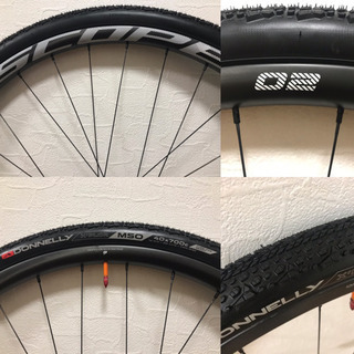 美品 SCOPE スコープ 02ディスク用カーボンホイール前後セット グラベルロードなどにおすすめ