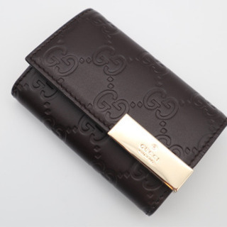 GUCCI/グッチシマ 6連キーケース》Aランク 極美品 ブラウン 箱 冊子