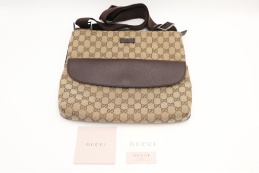 《GUCCI/GGキャンバス ショルダーバッグ》ABランク 256100 美品