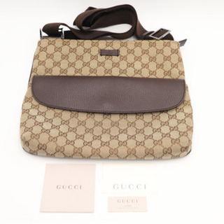 《GUCCI/GGキャンバス ショルダーバッグ》ABランク 25...