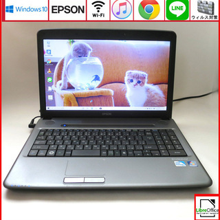エプソン メモリ4GB HDD160GB ノートパソコン/wifi