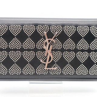 BOTTEGA VENETA/イントレチャート 二つ折り 長財布》Bランク 黒