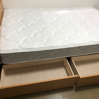 【取引成立済】セミダブルベッドセット(収納付) 取引成立済】セミダブルベッドセット(収納付)