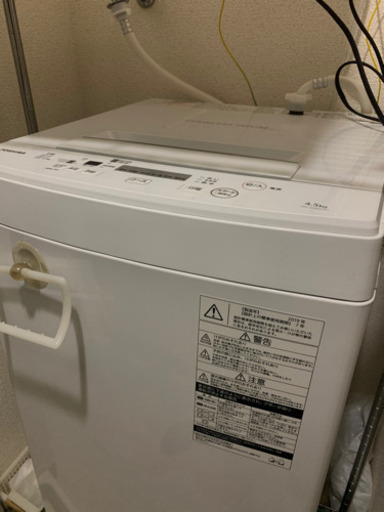 TOSHIBA 2019年製　４.5kg 洗濯機