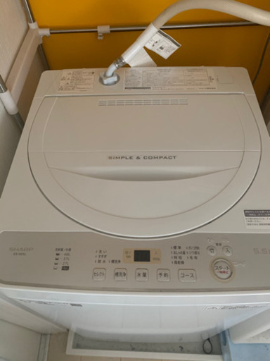 2019年製SHARP5.5キロ洗濯機