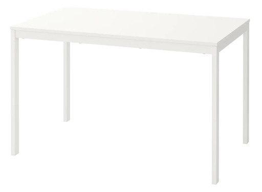 【新品未使用・今月購入】IKEA テーブル デスク VANGSTA ヴァングスタ 伸長式  ホワイト 120/180x75cm ダイニング