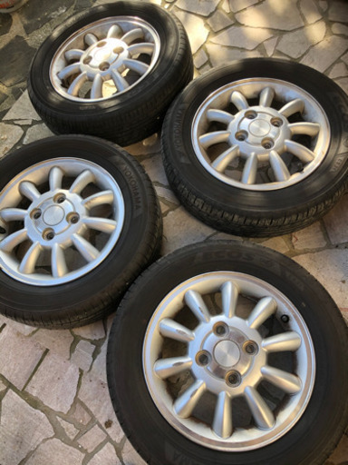 13インチアルミホイールタイヤ4本セット 天願 儀保の車のパーツの中古あげます 譲ります ジモティーで不用品の処分