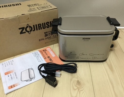 ＜未使用＞象印・電気フライヤー「あげあげ」EFK-A10-TJ