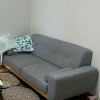 【受け取り調整中】ソファー　2人掛け　グレー　LOWYA