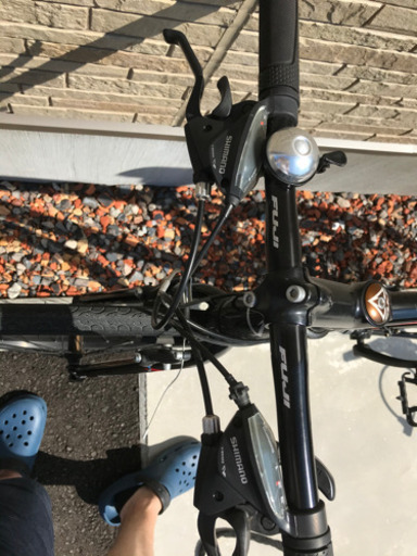 FUJI クロスバイク、カギ、スタンド、空気入れセット