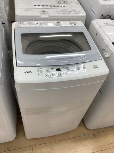 安心の12ヶ月動作保証付！AQUAのガラストップモデルの全自動洗濯機です！