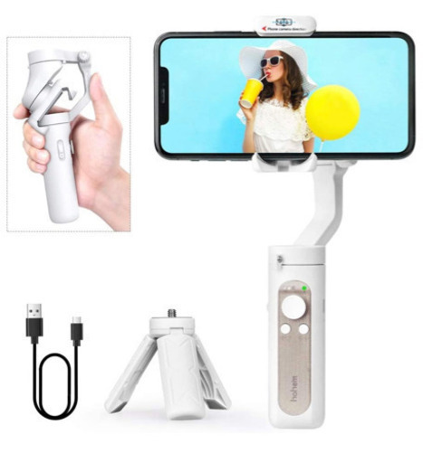 新品未使用　高性能　スマホジンバル 折りたたみ式 超軽量　片手持ち　自撮り用