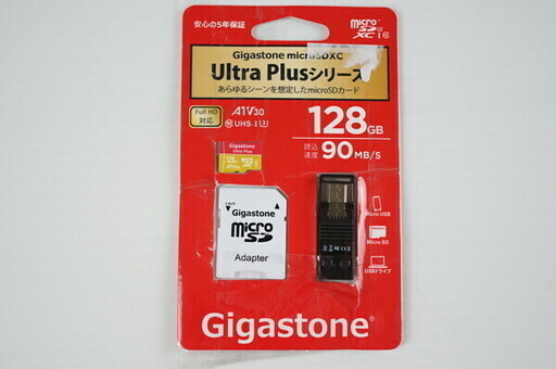 【送料無料】Gigastone　ギガストーン　MicroSDXCカード　128GB　GJMX-128GV3A1R　4710405851683