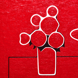 私が描いた油絵です。○真っ赤のバラ○がんどうあつし絵画F8号額付