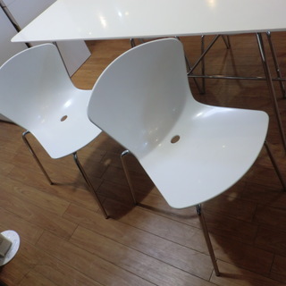 【中古品】自社配送＆設置可能　Calligaris（カリガリス）ダイニングテーブル & Chloe(クロエ) チェア ダイニング5点セット