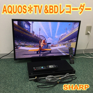 AQUOS テレビ&ブルーレイレコーダー セット配達無料地域あり＊シャープ 