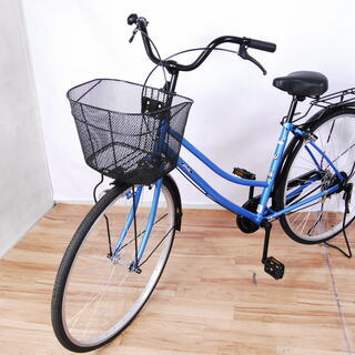 2943 affiche 27インチ 自転車 鍵付 青色 BAA適合車 愛知県岡崎市 直接引取可　エビスの画像