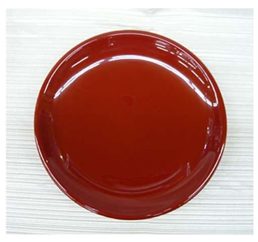 〇 札幌 美品【生駒塗 生駒親雄 銘々皿 朱 1尺】生駒漆芸工房 厚手皿 丸盆 パスタ皿 飾り皿 漆塗り 朱塗り うるし 秋田 本郷通店