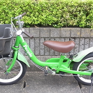 子供用自転車ピープル14インチ緑色