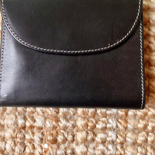 ホワイトハウスコックス　三つ折り財布　ブラック×ピンク