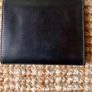 ホワイトハウスコックス　三つ折り財布　ブラック×ピンク