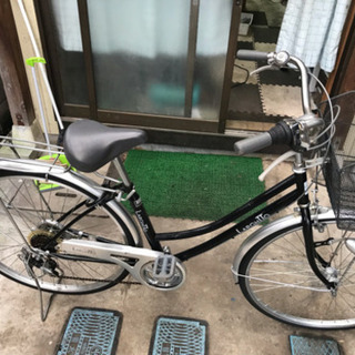 27インチ6段ギア付き自転車 黒 【公式通販】