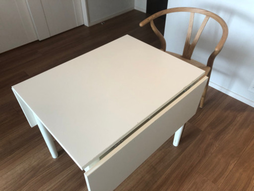 Ikea 白ダイニングテーブル 伸長式 Shuhei 駒沢大学のテーブル ダイニングテーブル の中古あげます 譲ります ジモティーで不用品の処分