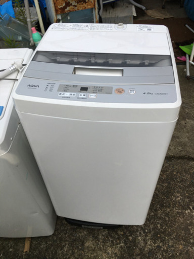AQUA4.5kg 全自動洗濯機 AQW-S45H　※2019年製　説明書付属