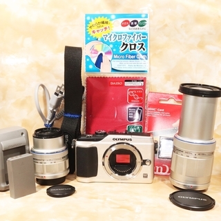 ◆届いてすぐ使えるSD◆オリンパス E-PL2 ダブルズームキット