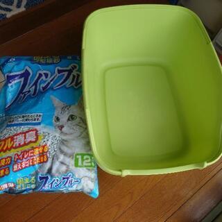 猫砂ファインブルー＋トイレ