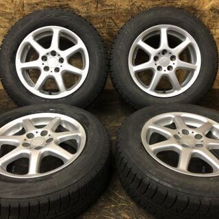 【BS BLIZZAK REVO GZ 195/65R15】冬 4本【SUBARU 純正ホイール 15インチ 6J5HPCD100+48】バリ溝 インプレッサ等　(VTE208) クレジットカード QR決済可能