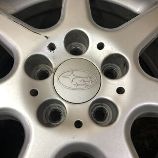 【BS BLIZZAK REVO GZ 195/65R15】冬 4本【SUBARU 純正ホイール 15インチ 6J5HPCD100+48】バリ溝 インプレッサ等　(VTE208) クレジットカード QR決済可能