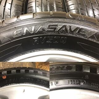 【DUNLOP ENASAVE RV504 195/60R15】夏 4本【日産 ラフェスタ 純正ホイール 15インチ 5.5J5HPCD114.3+45】バリ溝　(VTE209) クレジットカード QR決済可能