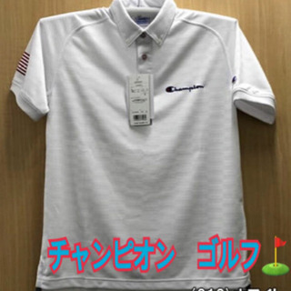 CHAMPION/チャンピオン【メンズ】 半袖ポロシャツ ホワイト　ゴルフの画像