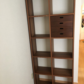 無印良品 スタッキングシェルフ ５段×二列 引き出し付き