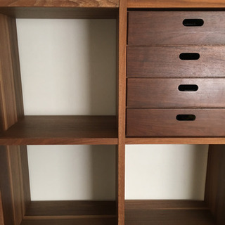 無印良品 スタッキングシェルフ ５段×二列 引き出し付き