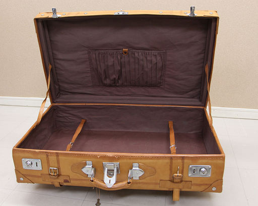 レザーアンティークトランク メンズ 茶 キャメル 本革 インテリア 本皮