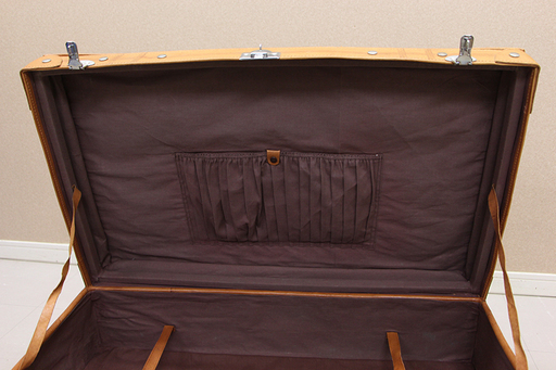 レザーアンティークトランク メンズ 茶 キャメル 本革 インテリア 本皮