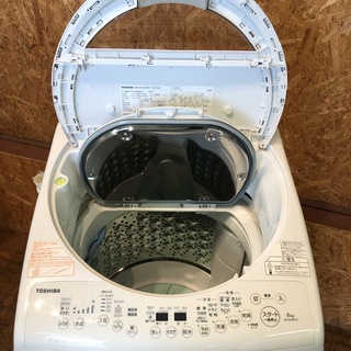 Panasonic 縦型洗濯機 8.0kg 本体 生活家電 【管理KRS228】TOSHIBA 2015年 AW-8V3M 8.0kg / 4.5kg 洗濯乾燥機