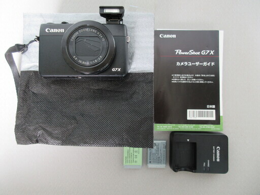 キャノン：コンパクトデジタルカメラ： PowerShot G7 X　予備バッテリー付き　中古
