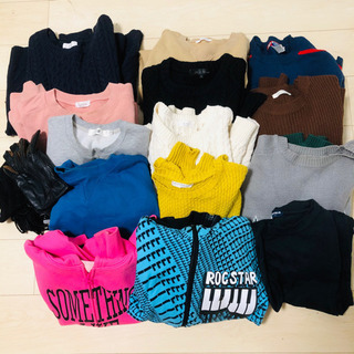 【冬服セット】メンズ　セーター、トレーナー、パーカー、マフラー、手袋