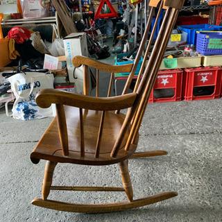 飛騨産業 キツツキマーク ロッキングチェア 中古 状態良