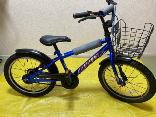 デューリー　18インチ　カゴ、補助輪付き　あさひBMXスタイル自転車　室外保管