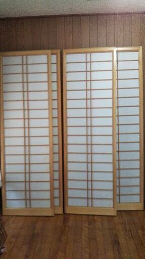 障子 建具 未使用 ですが 5年ほどおいてあったので 和紙に染みあり