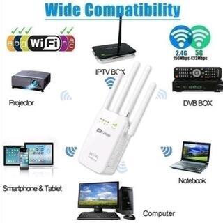 1200 Mbps家庭用ワイヤレスインターネットレンジ信号拡張器