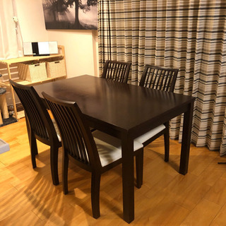 大幅お値下げしました！引き出し付ダイニングテーブルセット チェア4脚  