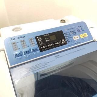 中古 7.0kg 送風乾燥機能付 全自動洗濯機 パナソニック エコナビ 世帯向け ファミリー 2014年～2015年製造 ブルー 6ヶ月保証付き【型番掲載商品】