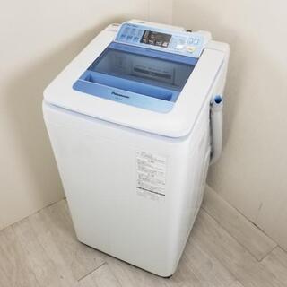 中古 7.0kg 送風乾燥機能付 全自動洗濯機 パナソニック エコナビ 世帯向け ファミリー 2014年～2015年製造 ブルー 6ヶ月保証付き【型番掲載商品】