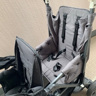 JOOVY 二人乗りベビーカー 後部リアシート・レインカバー付